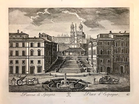Parboni Achille (1783-1841) Piazza di Spagna 1830 ca. Roma 